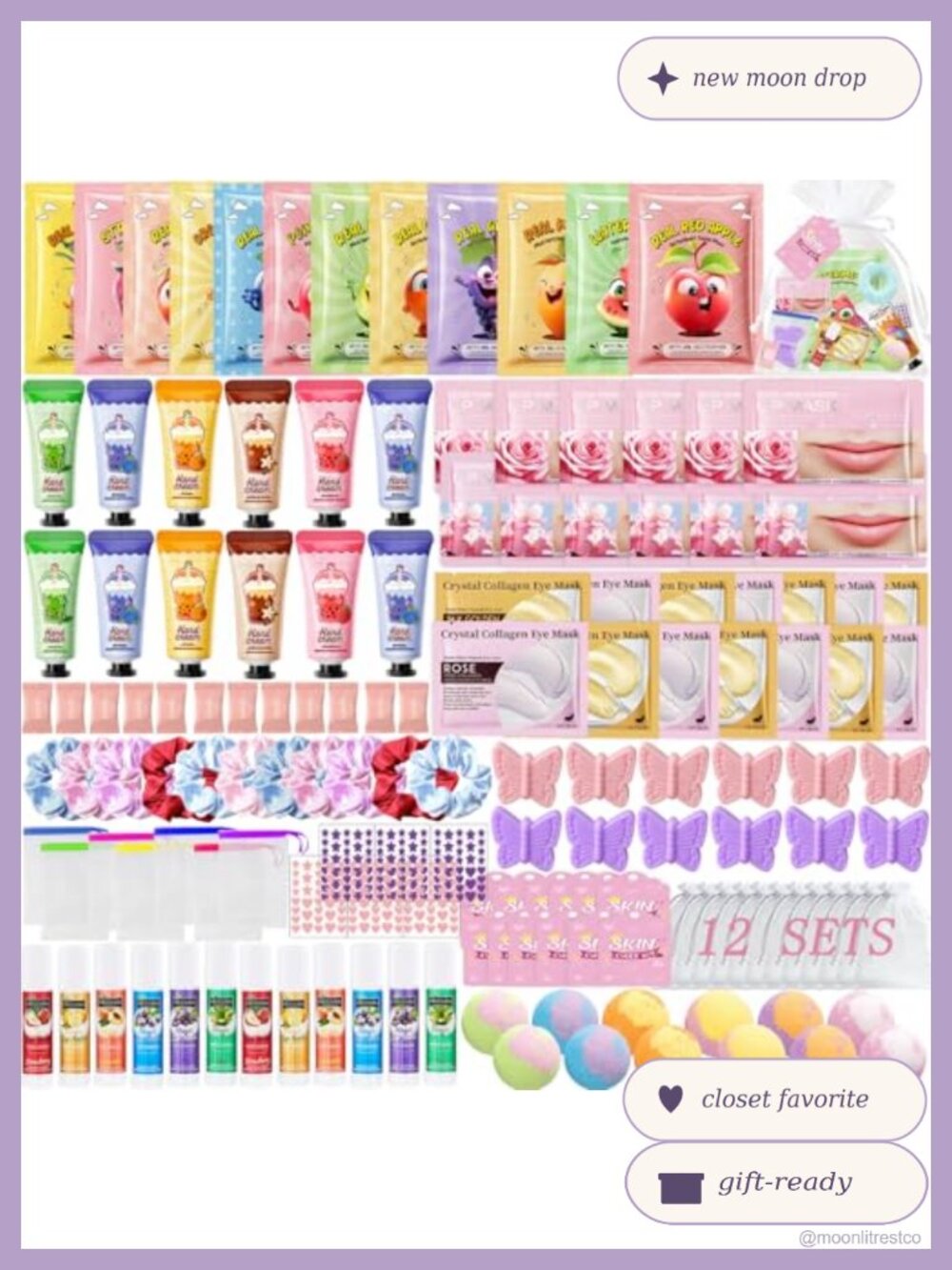 156 PC Spa Party Favors Set Face Masks Lip Balm Skincare Gift Kit Sleepover